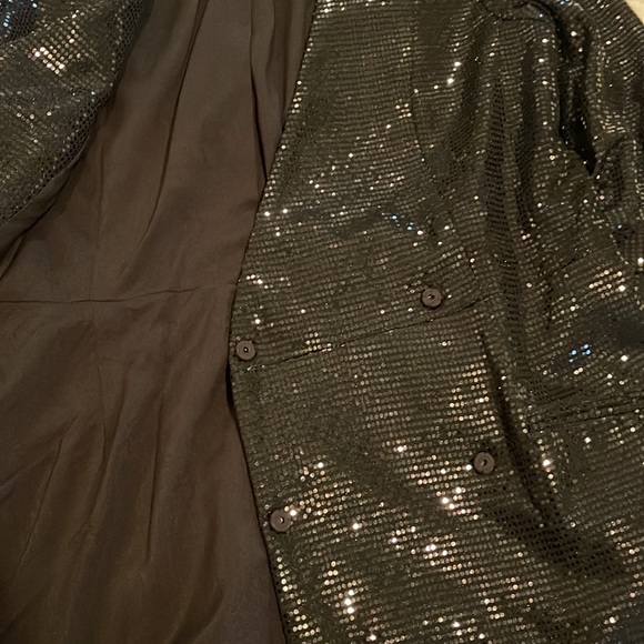Tahari black sequin jacket size large new w tags new in bag - Picture 6 of 8